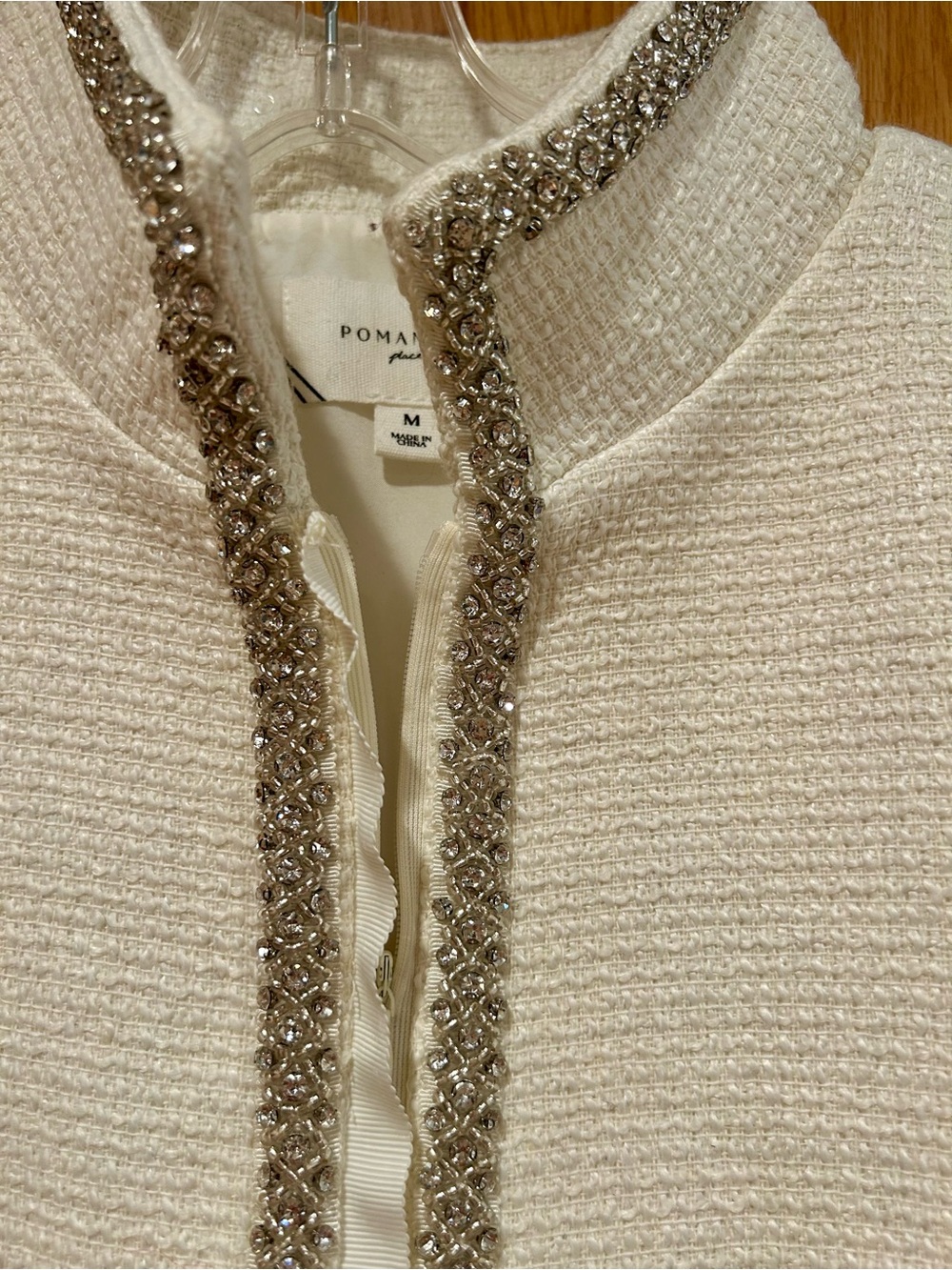 Pomander Place\ Tuckernuck Pearl White Tweed Embellished Ophelia Dress - Picture 10 of 10